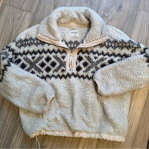 Abercrombie and Fitch Soft A&F Collection | Sherpa Half Zip Pullover